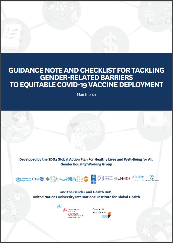 Checklist for tackling gender barriers to COVID-19 vaccine deployment Checklist for tackling gender barriers to COVID-19 vaccine deployment cover