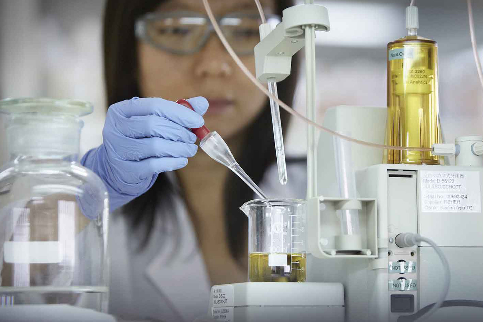 Lab-technician-working-at-a-WHO-Colloborating-Centre Lab technician. WHO Collaborating Centre