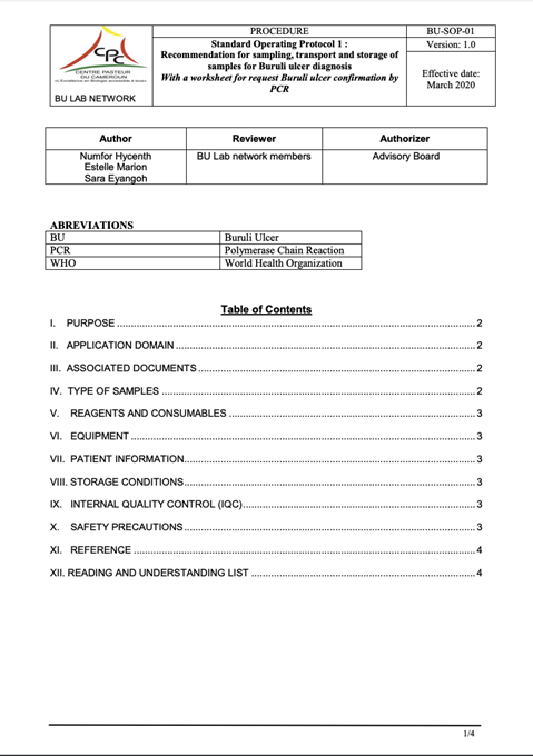 Standard Operating Protocol 2
