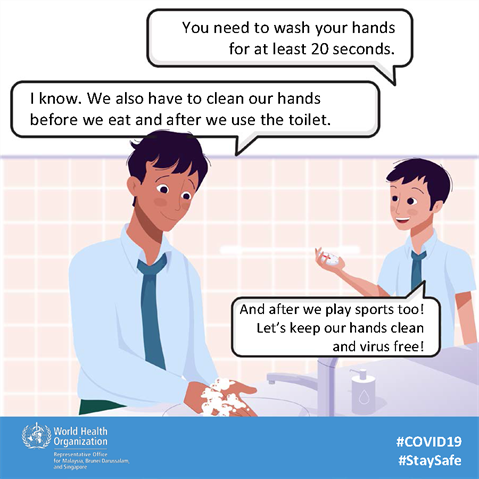 Wash your hands with soap and running water Infographic of text